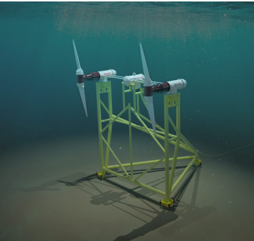 HydroWing installed on the seabed